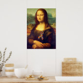 Mona Lisa met Puzzle Ribbon Poster (Keuken)