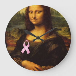 Mona Lisa met roze lint Grote Klok