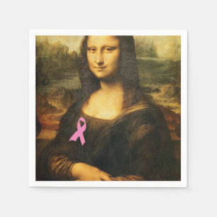 Mona Lisa met roze lint Servet