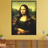 Mona Lisa, mooi kunstschilderij, Canvas Afdruk (Insitu (Woonkamer))