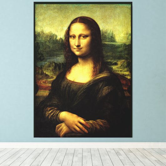 Mona Lisa, mooi kunstschilderij, Canvas Afdruk (Insitu (Houten vloer))