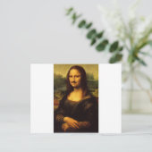 mona lisa mustache briefkaart (Staand voorkant)