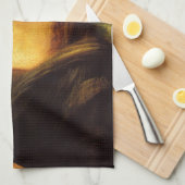 mona lisa mustache theedoek (Quarter Fold)