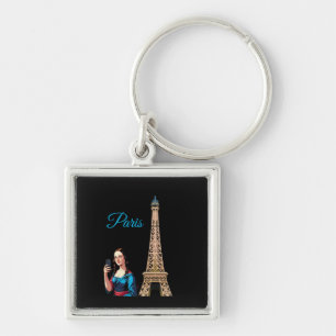 MONA LISA NEEMT EEN SELFIE SURREALISTISCHE RETRO SLEUTELHANGER