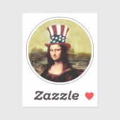 Mona Lisa Onafhankelijkheidsdag Sticker (Vel)