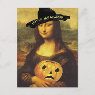 Mona Lisa Original Witch Happy Halloween PC leuk Briefkaart