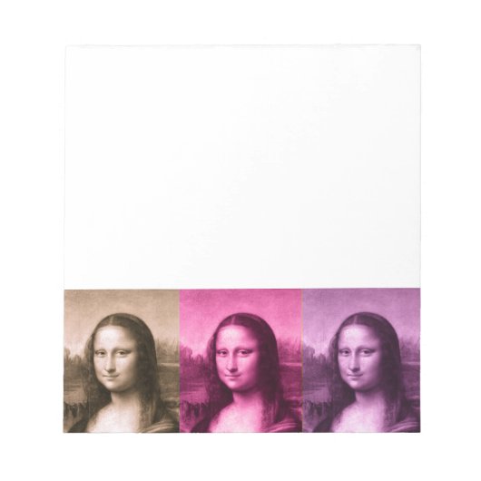 Mona Lisa Paarse roze chocolade Notitieblok (Voorkant)