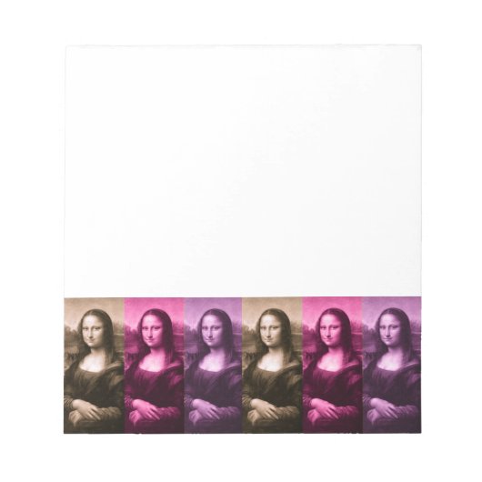 Mona Lisa Paarse roze chocolade Notitieblok (Voorkant)