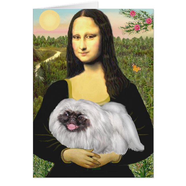 Mona Lisa - Pékinois blanc, masque noir (Devant)