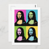 Mona Lisa - Pop Art Style Briefkaart (Voorkant / Achterkant)