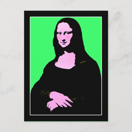 Mona Lisa Pop Art Style Briefkaart (Voorkant)