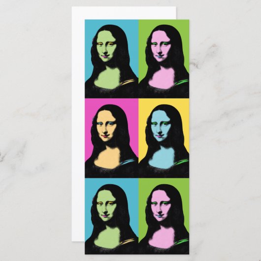 Mona Lisa - pop Art Style carte plat (Devant / Derrière)