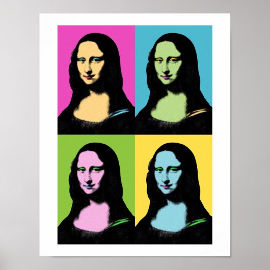 Mona Lisa - Pop Art Style Poster (Voorkant)