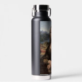 Mona Lisa Portrait Peinture Ajouter Nom Bouteille  (Avant)