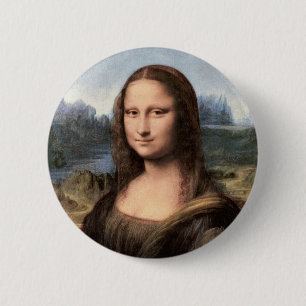 Mona Lisa Portrait / Schilderen Ronde Button 5,7 Cm