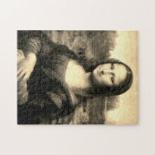 Mona Lisa Portrait | Sepia Brown Legpuzzel (Horizontaal)