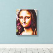Mona Lisa Portret / schilderij Canvas Print (Insitu (Houten vloer))