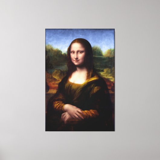 Mona Lisa (Portret van Lisa Gherardini) Canvas Afdruk (Voorkant)