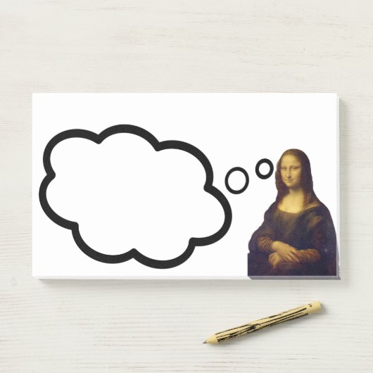 Mona Lisa Post-it® Notes (Op bureau)