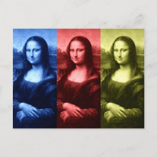 Mona Lisa Primaire kleuren Briefkaart