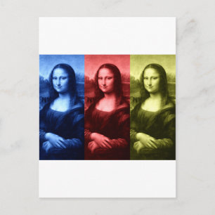 Mona Lisa Primaire kleuren Briefkaart