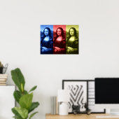 Mona Lisa Primaire kleuren Poster (Thuiskantoor)