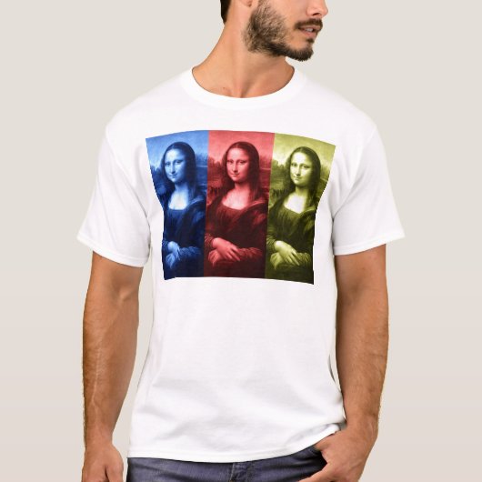 Mona Lisa Primaire kleuren T-shirt (Voorkant)