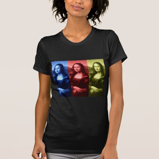 Mona Lisa Primaire kleuren T-shirt (Voorkant)