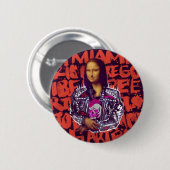 Mona Lisa Punk Art Ronde Button 5,7 Cm (Voorkant /achterkant)