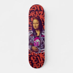 Mona Lisa Punk Art Skateboard