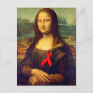 Mona Lisa Red Ribbon Briefkaart
