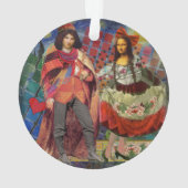 Mona Lisa Romantisch Grappig Kleurig Kunstwerk Ornament (achterkant)