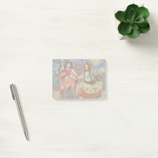 Mona Lisa Romantisch Grappig Kleurig Kunstwerk Post-it® Notes (Kantoor)