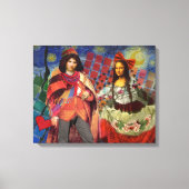 Mona Lisa Romantisch Grappig Kleurrijk Kunstwerk Canvas Afdruk (Voorkant)