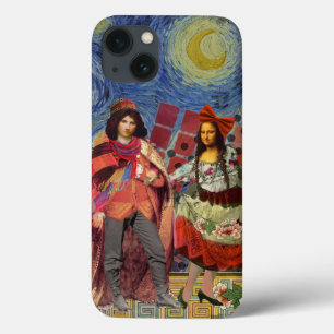 Mona Lisa Romantisch Grappig Kleurrijk Kunstwerk iPhone 13 Hoesje