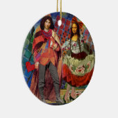 Mona Lisa Romantisch Grappig Kleurrijk Kunstwerk Keramisch Ornament (Rechts)