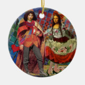 Mona Lisa Romantisch Grappig Kleurrijk Kunstwerk Keramisch Ornament (Voorkant)