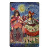 Mona Lisa Romantisch Grappig Kleurrijk Kunstwerk Mini Klembord (Achterkant)