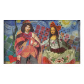 Mona Lisa Romantisch Grappig Kleurrijk Kunstwerk Naambadge (Voorkant)
