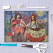 Mona Lisa Romantisch Grappig Kleurrijk Kunstwerk Tissuepapier (Craft)