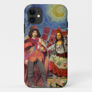 Mona Lisa Romantische Grappige Kleurrijke Kunst iPhone 11 Hoesje