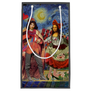 Mona Lisa Romantische Grappige Kleurrijke Kunst Klein Cadeauzakje