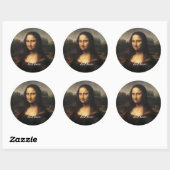Mona Lisa Ronde Sticker (Vel)