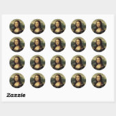 Mona Lisa Ronde Sticker (Vel)