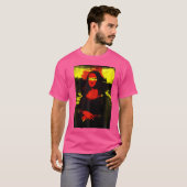 Mona Lisa Rood Geel Moderne Kunst Punk Leonardo Da T-shirt (Voorkant volledig)