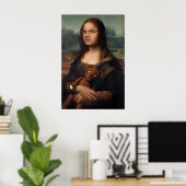 Mona Lisa’s Awkward Cousin Poster (Thuiskantoor)