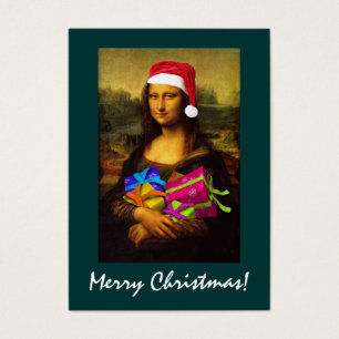 Mona Lisa Santa Claus Visitekaartje