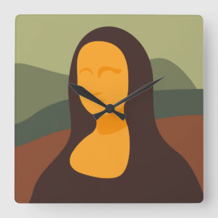 Mona Lisa Schilder Art Square Wall klok
