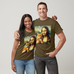 Mona Lisa schilderij La Gioconda met Cat T-shirt