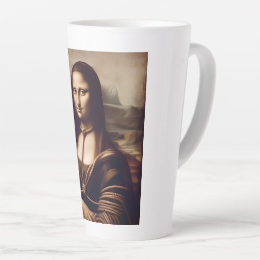 Mona Lisa Shibari Latte Mug (Angle droit)